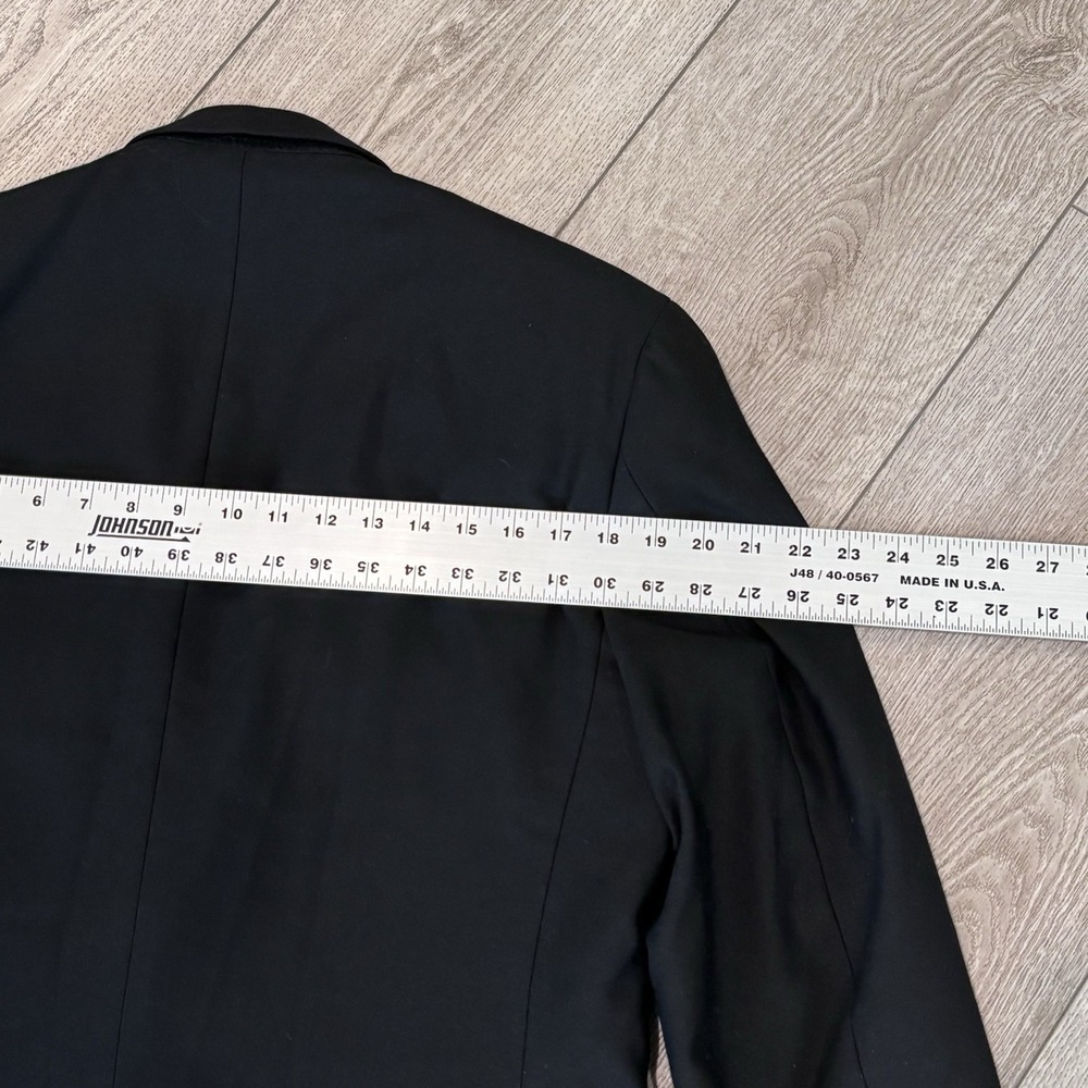 Versini Tuxedo Suit Jacket Mens 40R Black Wool Satin Dressy 1 Button Formal - Picture 8 of 9